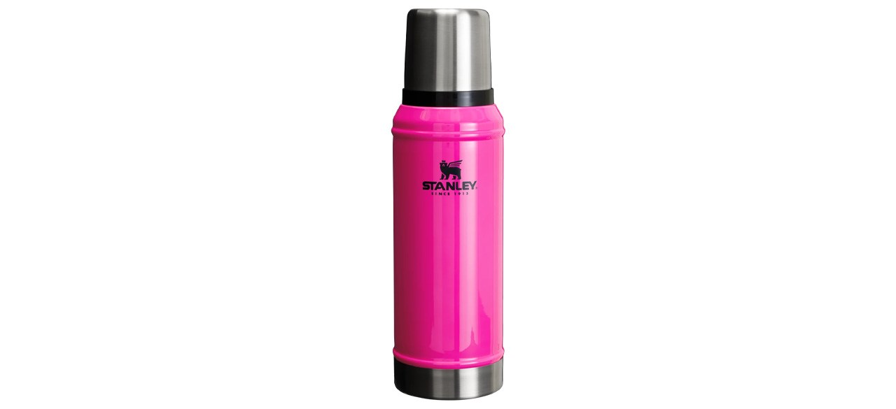 Hot pink Stanley Neon Classic Legendary Bottle, 1-quart on white background