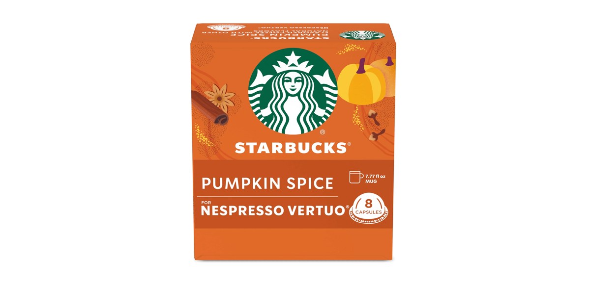 Starbucks by Nespresso Vertuo, Pumpkin Spice Naturally Flavored Coffee Nespresso Pods