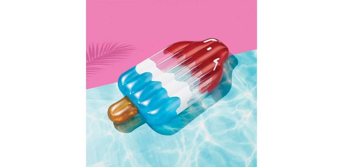 Sun Squad Popsicle Lounge Floater with Glitter