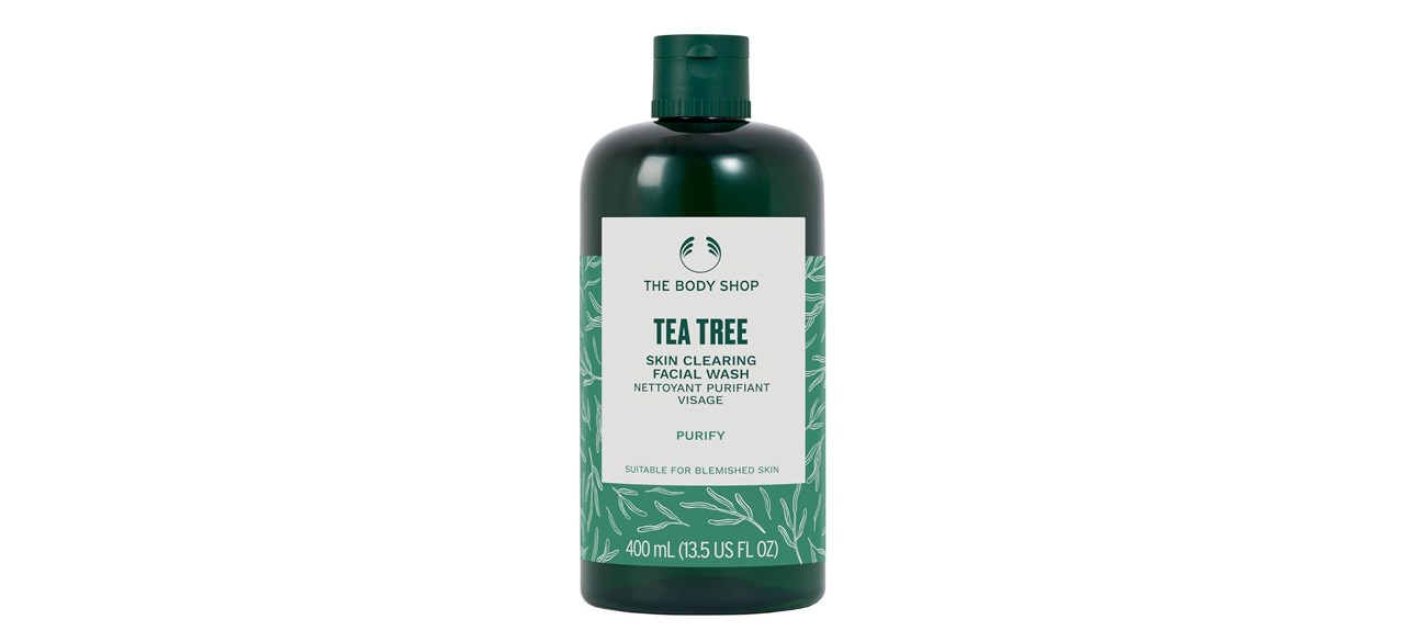 The Body Shop Tea Tree Skin Clearing Facial Wash on white background