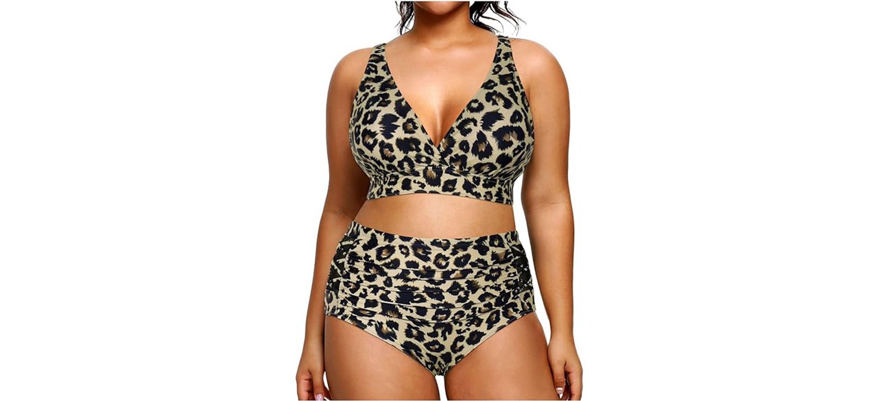 Person wearing Yonique Plus Size Bikini