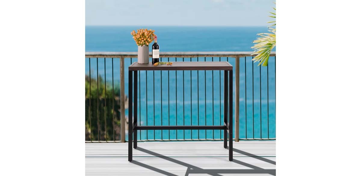 17 Stories Willowridge Alloy Steel Bar Table