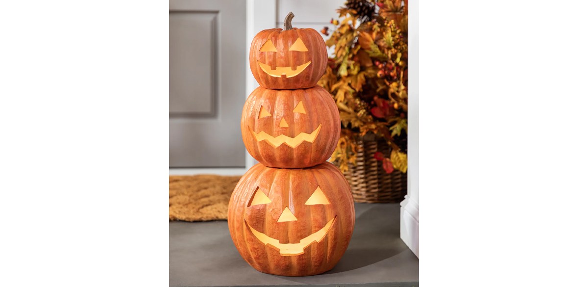 Balsam Hill Lit Stackable Jack-O'-Lantern Sets