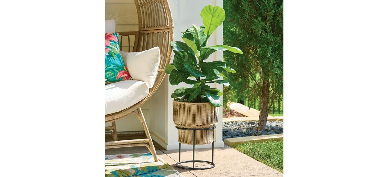 Better Homes & Gardens Celeste Plant Stand on patio