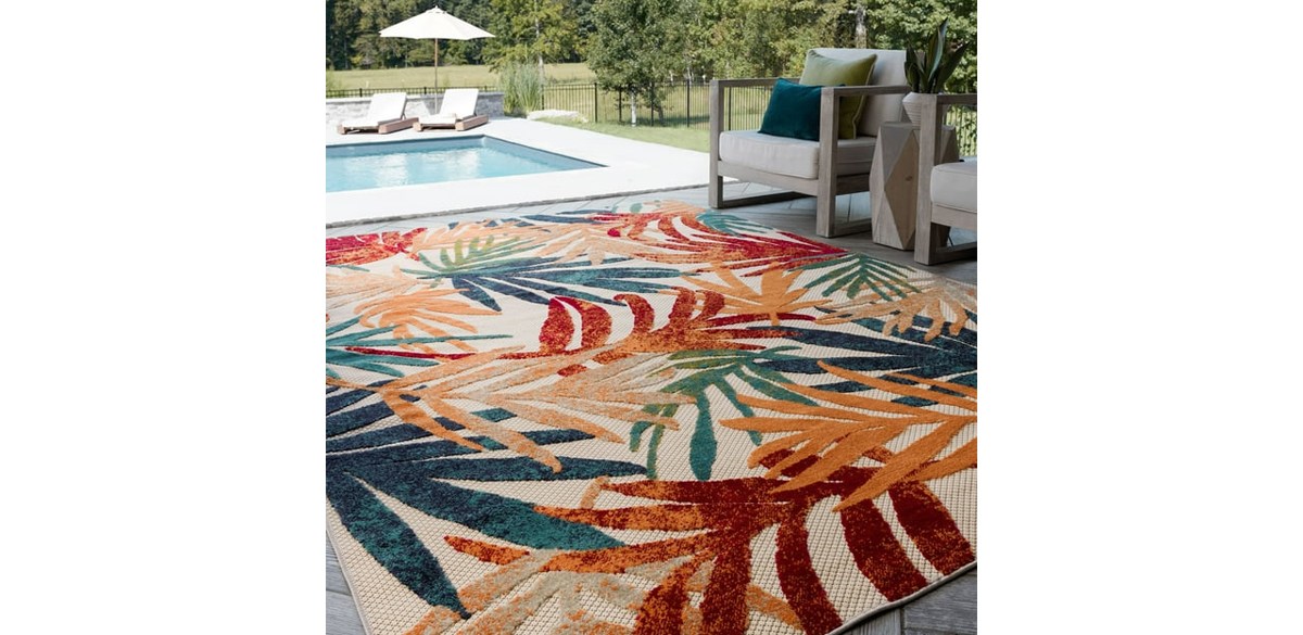 Bliss Rugs Water-Resistant Outdoor Rug