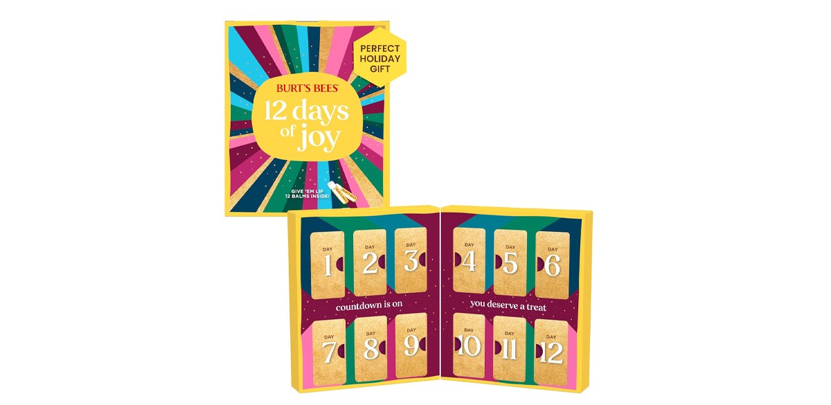 Burt's Bees Christmas Gifts, 12 Days of Joy Lip Balm Advent Calendar