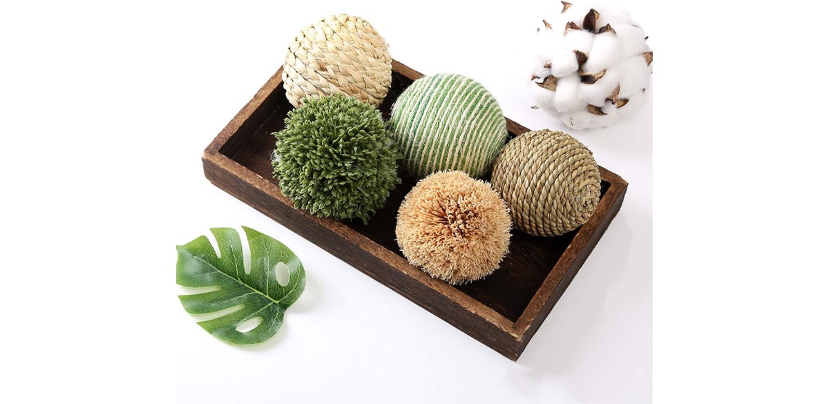 CIR OASES Woven Wicker Rattan Decorative Balls