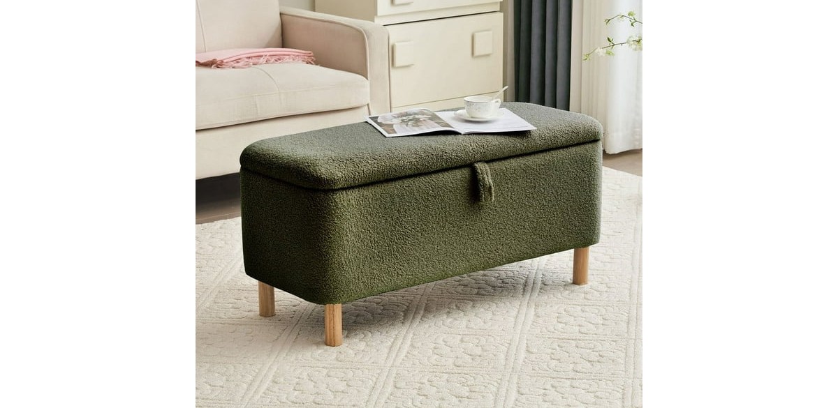 Comfort Stretch 39.3-inch Length Storage Ottoman Bench