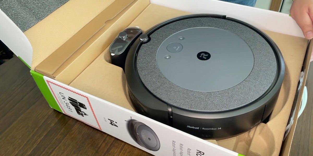 Robot vacuum in product box