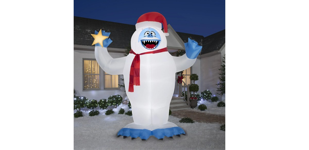 Gemmy Airblown Inflatable Bumble with Santa Hat