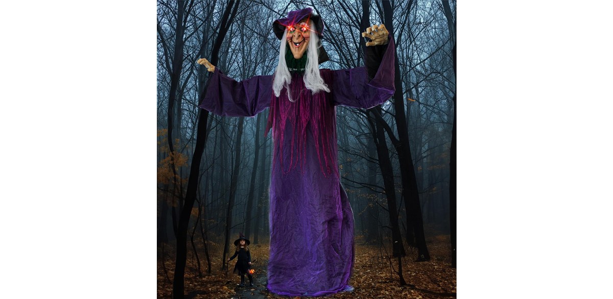 Hourleey 12-Foot Halloween Animatronic Witch