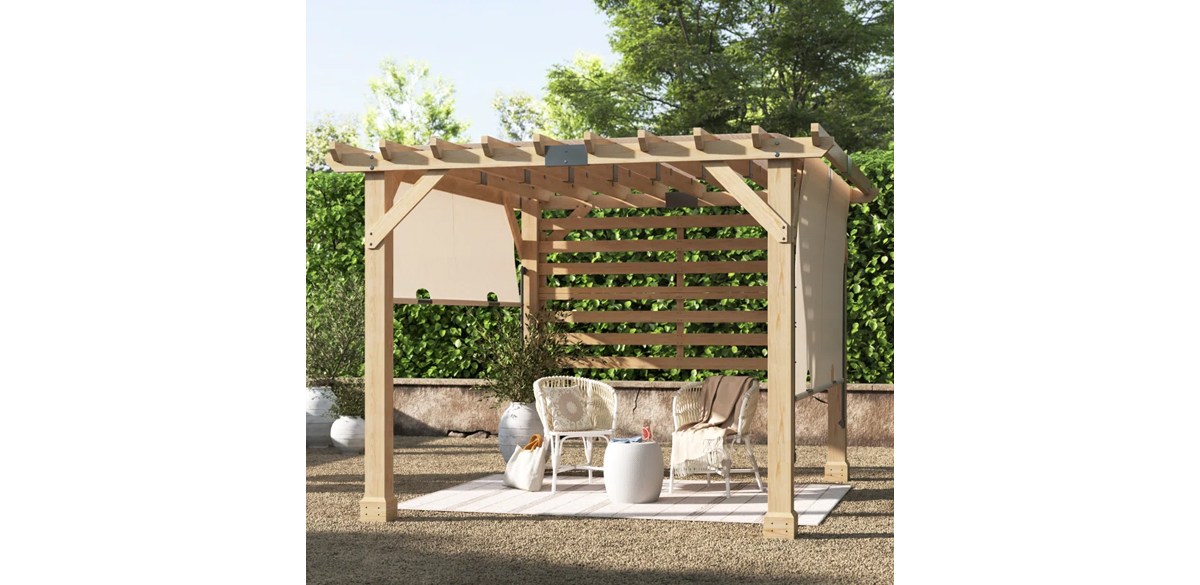 Kelly Clarkson Mary Cedar Wood Framed Hot Tub Pergola