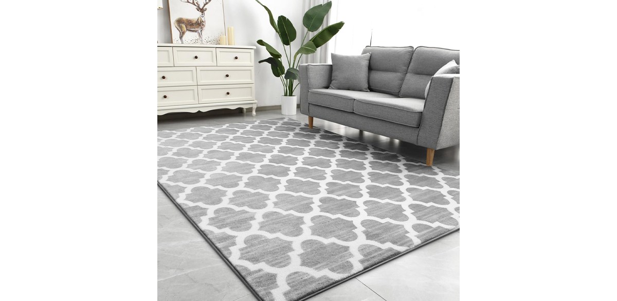 Kimeesky Geometric Shag Modern Area Rug