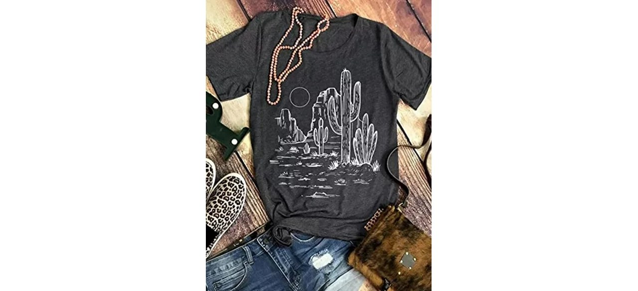 KRHBSDDO Western Cactus Tee