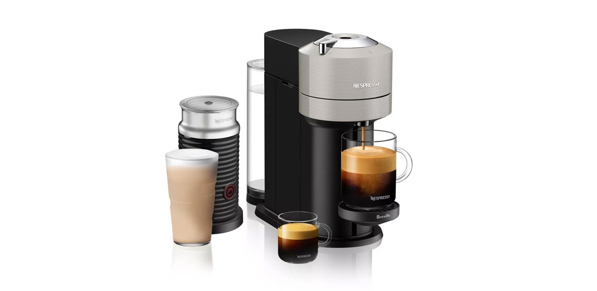 Nespresso Vertuo Next Espresso Roast Coffee Maker & Espresso Machine Bundle By Breville