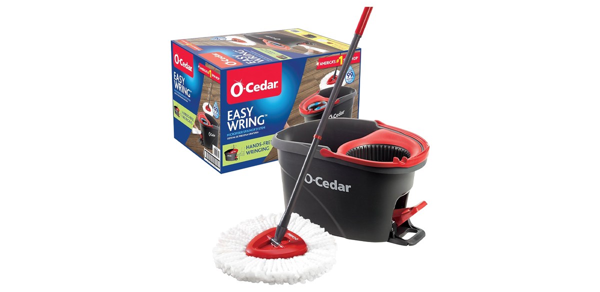 O-Cedar EasyWring Microfiber Spin Mop, Bucket Floor Cleaning System