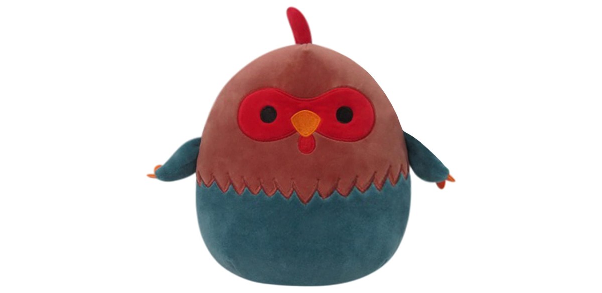 Squishmallows 8-Inch Reed Red and Blue Rooster