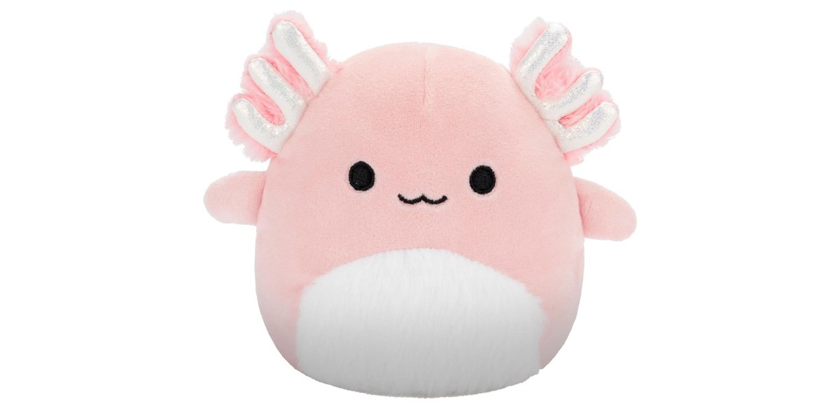 Squishmallows Original 5-Inch Archie Pink Axolotl with White Fuzzy Belly