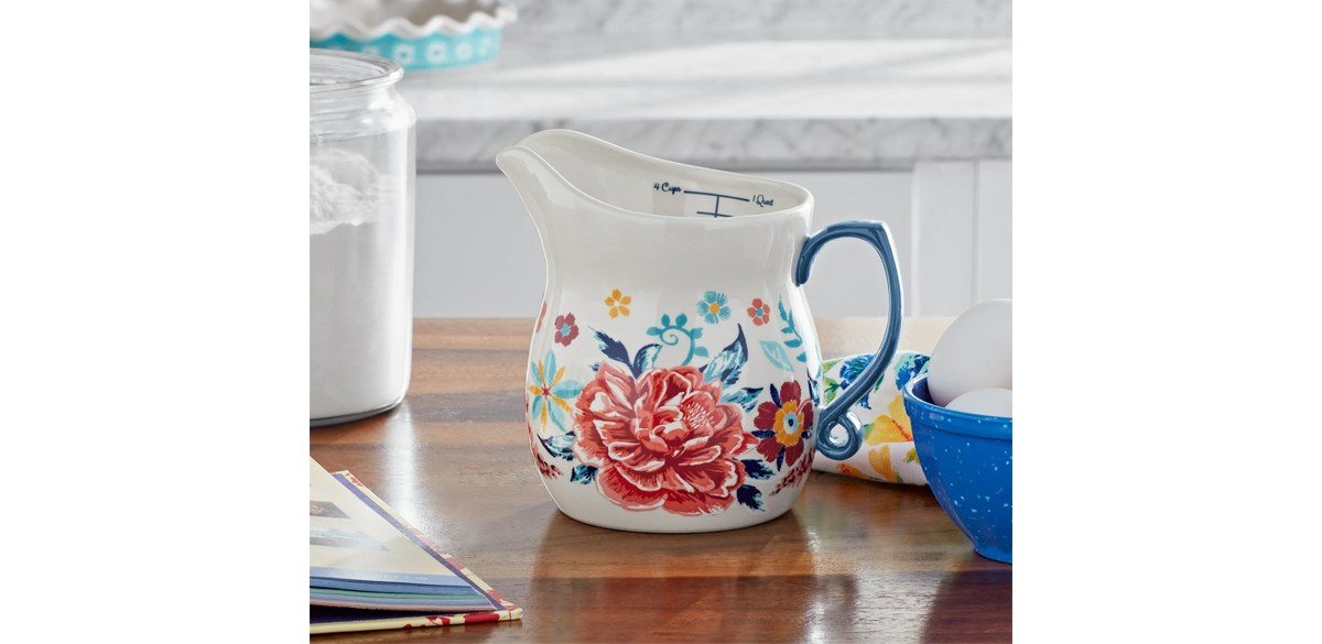 The Pioneer Woman Keepsake Floral Ceramic Measuring Pitcher