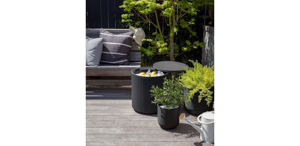 Veradek Outdoor Cooler Side Table - 2 in 1