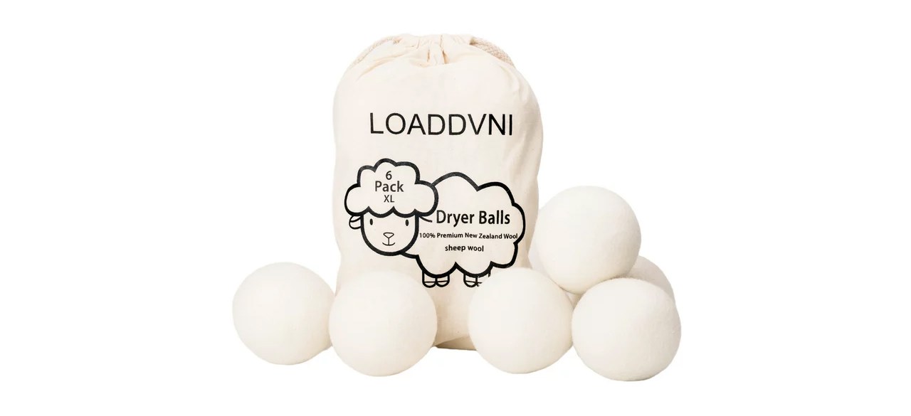 Wool Dryer Balls Organic XL 6 Balls per Pack by Loaddvni