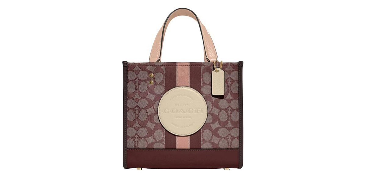 Coach Signature Jacquard Dempsey Tote 22