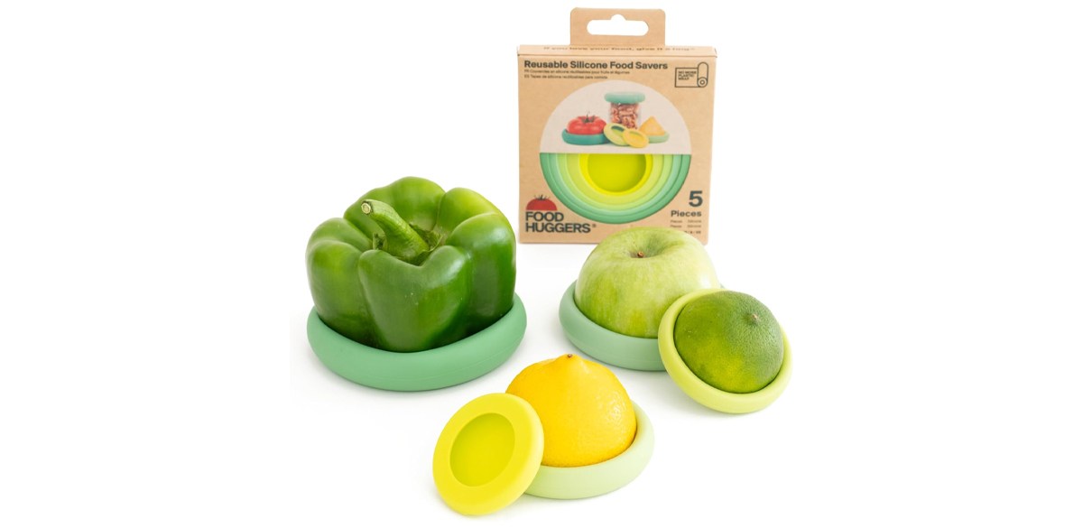 Food Huggers 5-Piece Reusable Silicone Food Savers