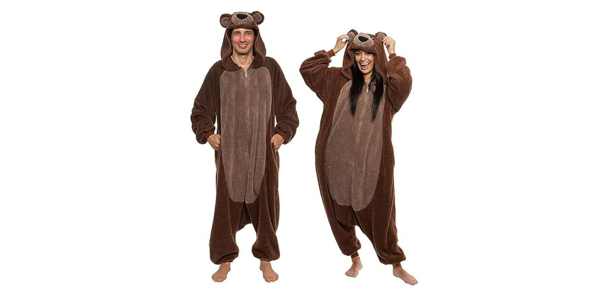 Funziez! Sherpa Bear Adult Onesie - Animal Halloween Costume