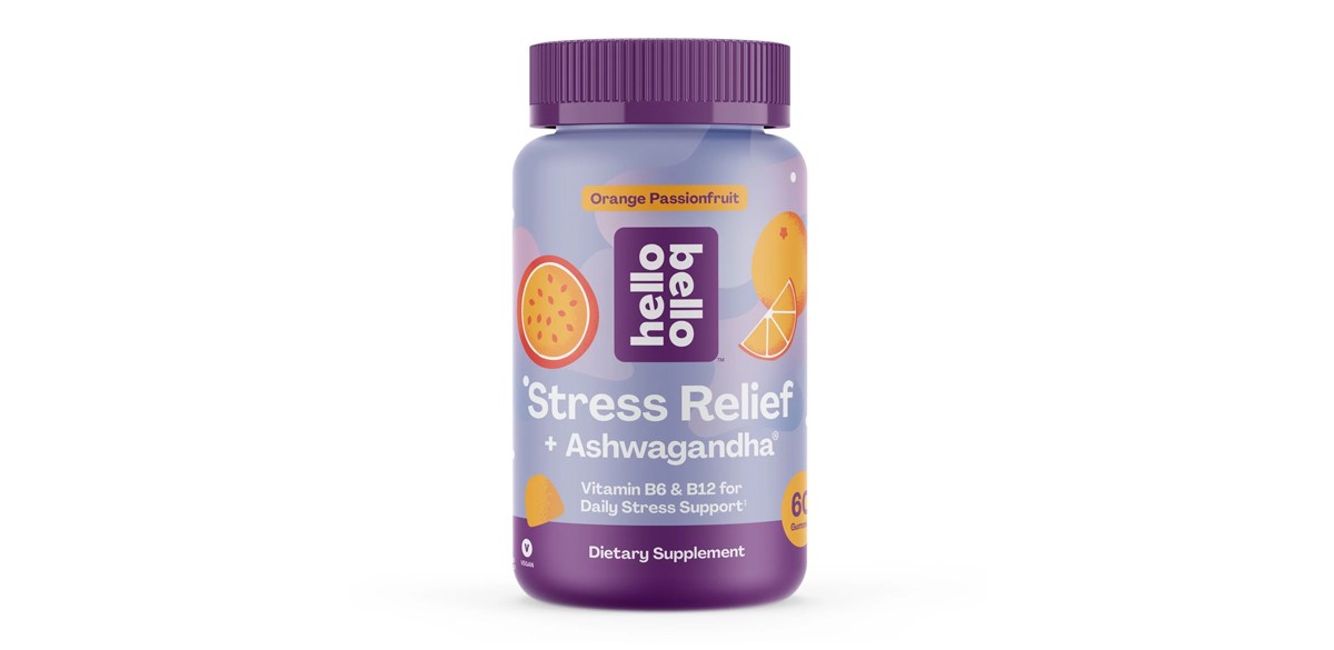 Hello Bello Stress Relief + Ashwagandha, Adult Stress Support Gummy for Men & Women