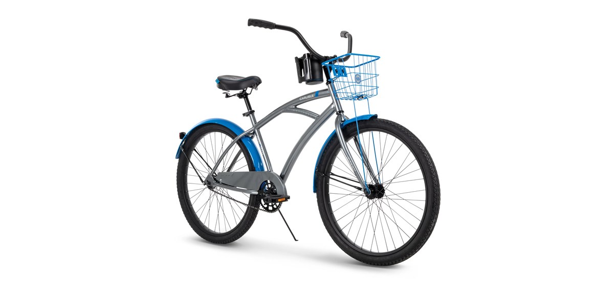 Huffy Carlisle 26-In. Cruiser Bicycle for Men, Gray and Blue