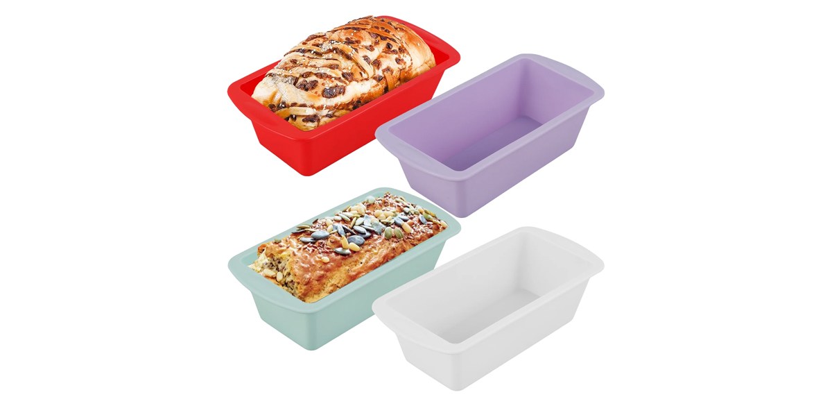 4Pcs Silicone Bread Loaf Pan