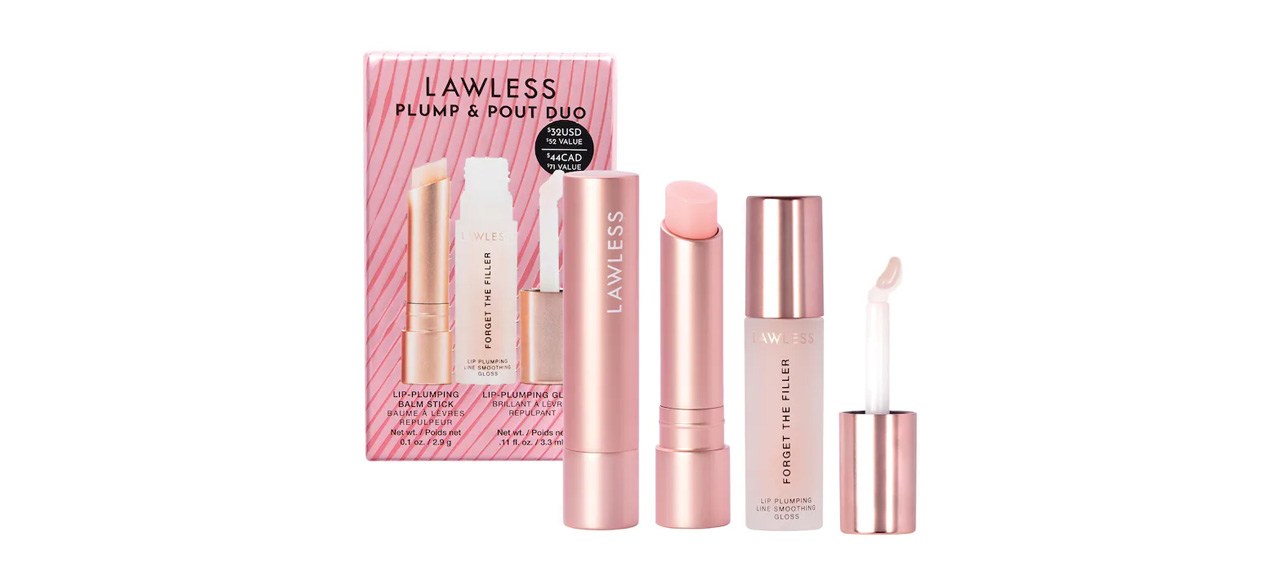 LAWLESS Plump & Pout Lip Balm and Lip Gloss Set