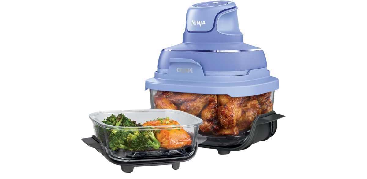 Ninja Crispi 4-in-1 Glass Air Fryer in Frosted Lilac