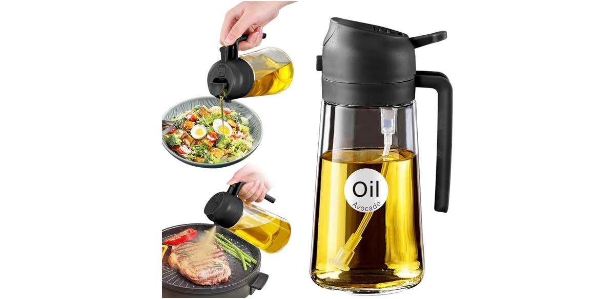 YARRAMATE 16oz-470ml Glass Olive Oil Sprayer