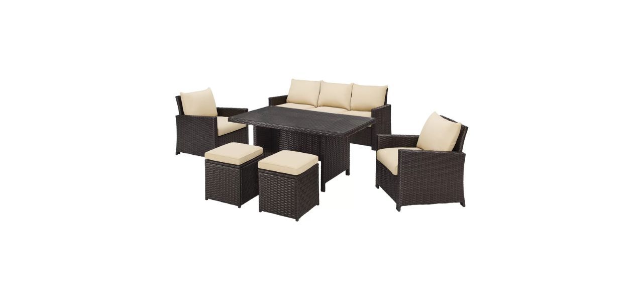 Alcott Hill Zeringue Wicker 7-8 Person Outdoor Seating Group