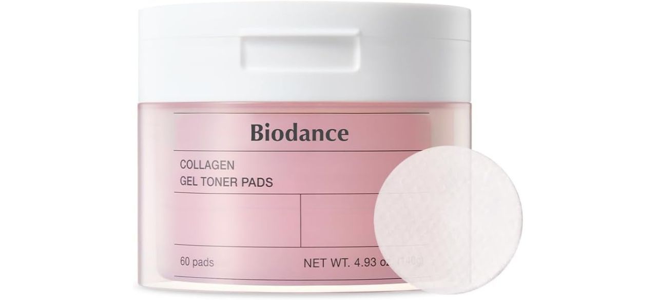 Biodance Collagen Gel Toner Pads, on white background