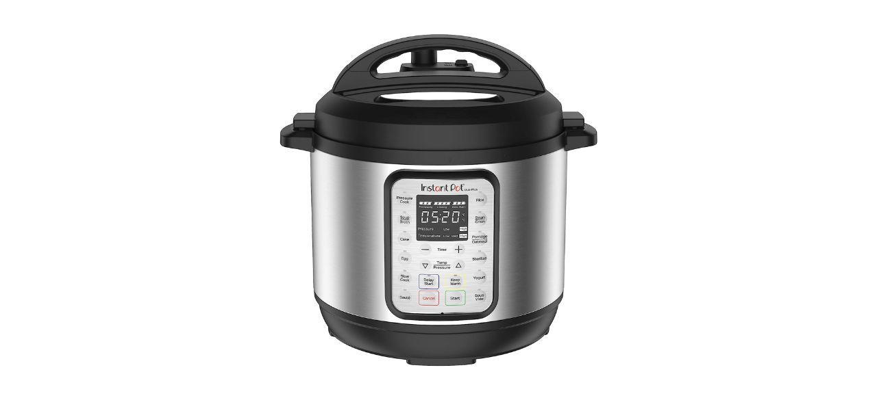 Instant Pot Duo Plus 9-in-1 Pressure Cooker on white background