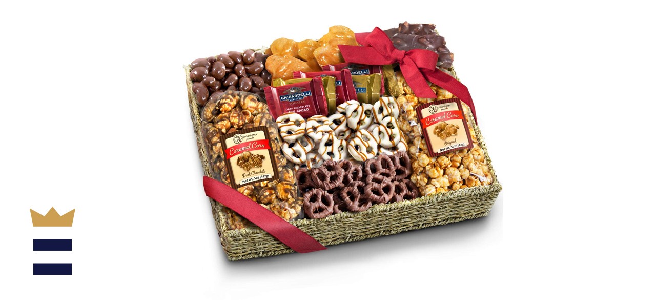 A Gift Inside Chocolate Caramel and Crunch Grand Gift Basket