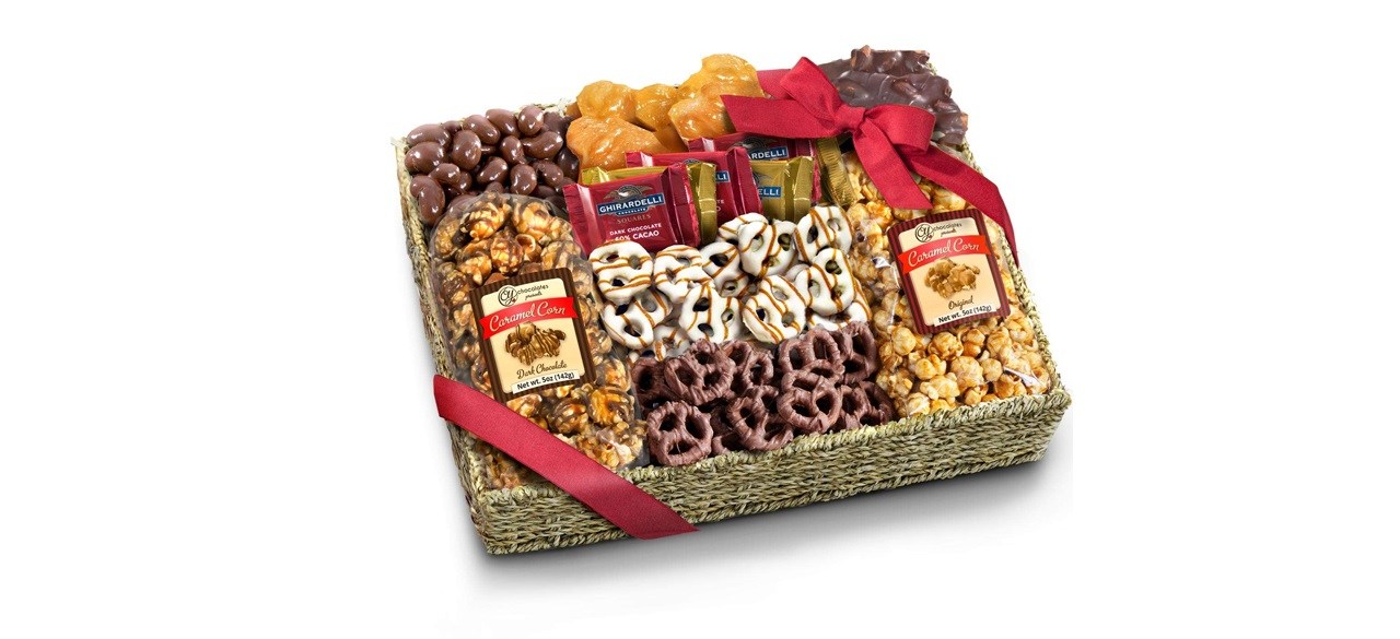 A Gift Inside Chocolate Caramel and Crunch Grand Gift Basket