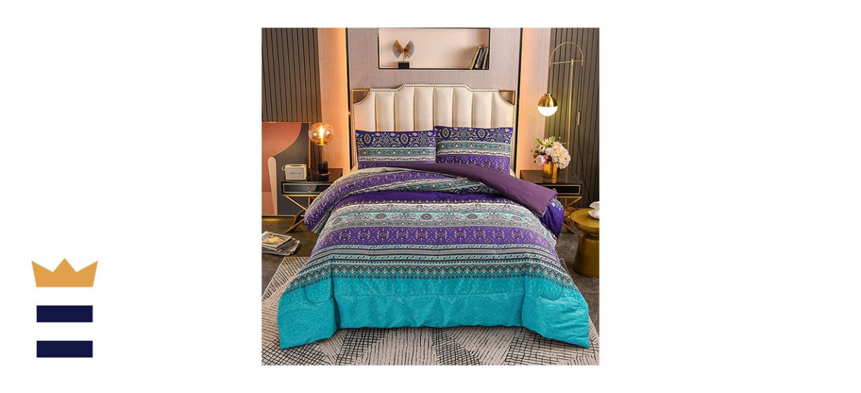A Nice Night Floral Mandala Paisley Comforter Set A Nice Night Floral Mandala Paisley Comforter Set