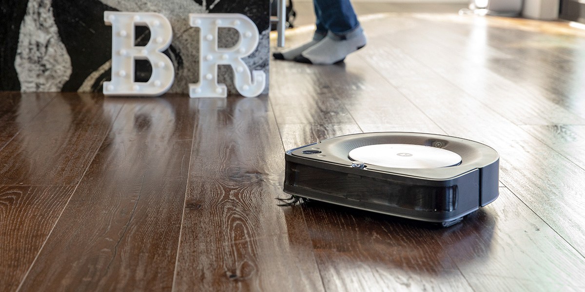 Roomba on hardwood flooring