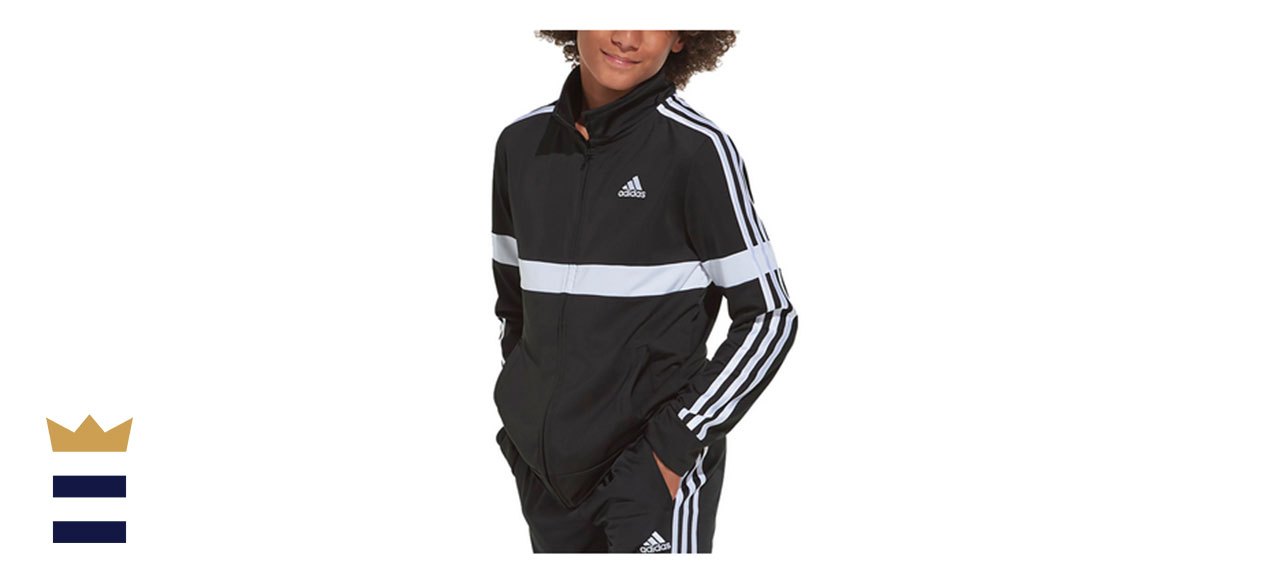 Adidas Zip Front Split Logo Tricot Jacket