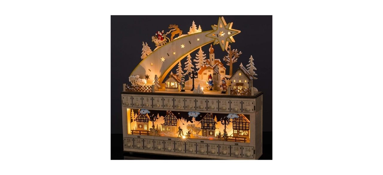 Best Choice Products Wooden Christmas Advent Calendar