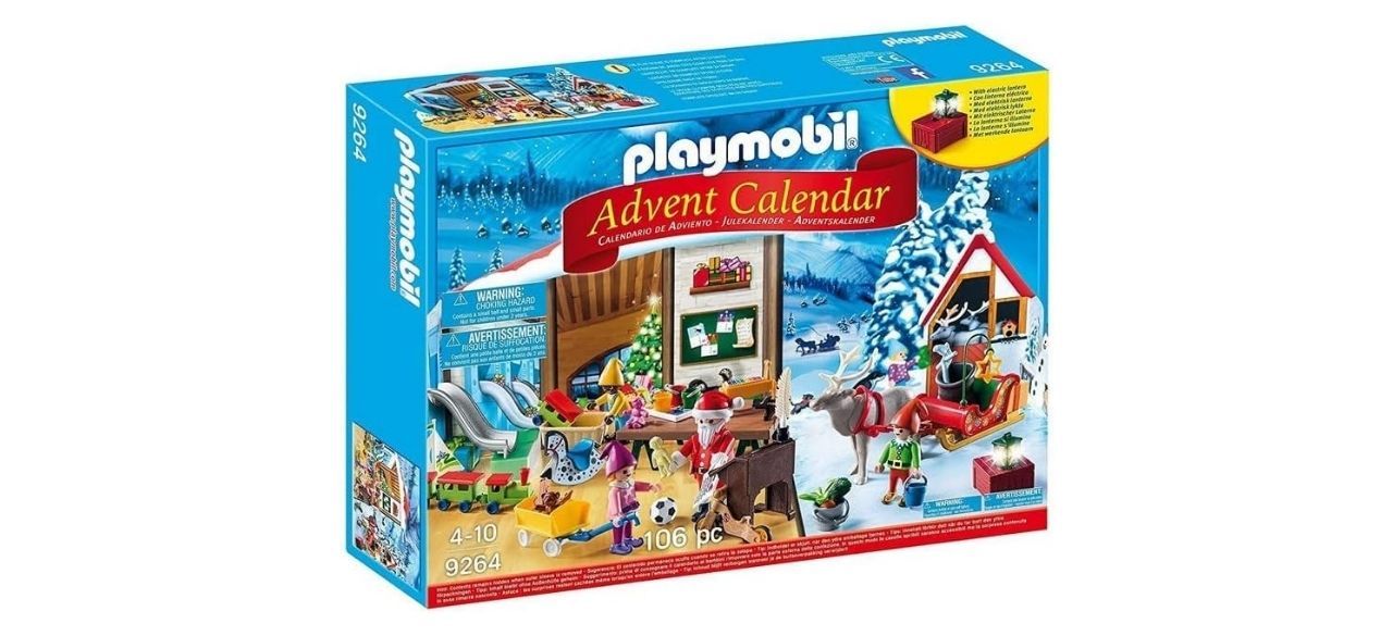 Playmobil Advent Calendar — Santa's Workshop box on white background, 106 pieces