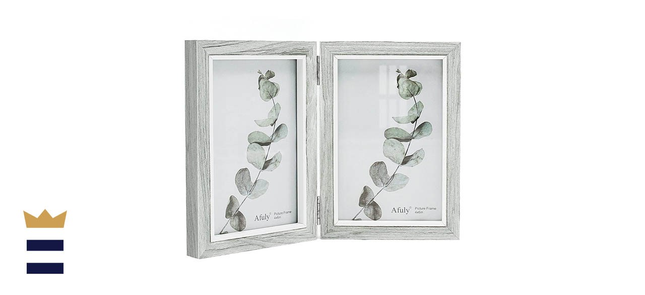 Afuly Rustic Double Picture Frame (Grey)