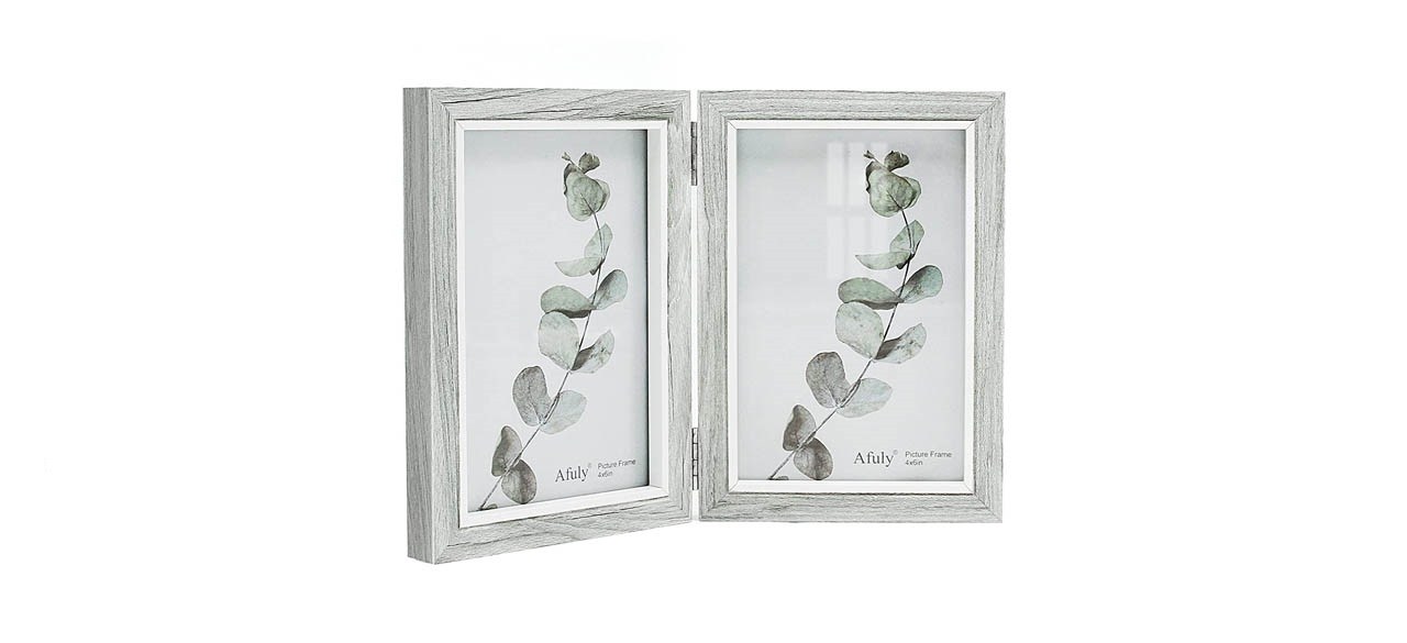 Afuly Rustic Double Picture Frame (Grey)