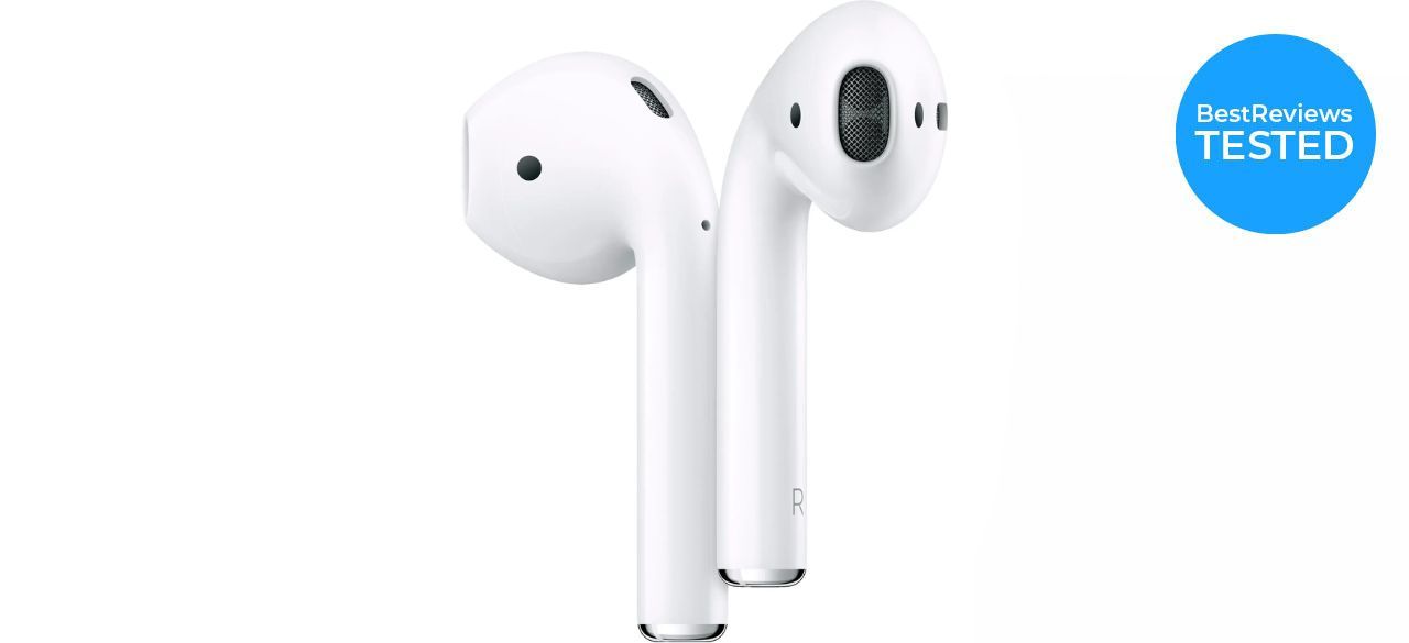 Un par de AirPods de Apple (2da generación) sobre fondo blanco