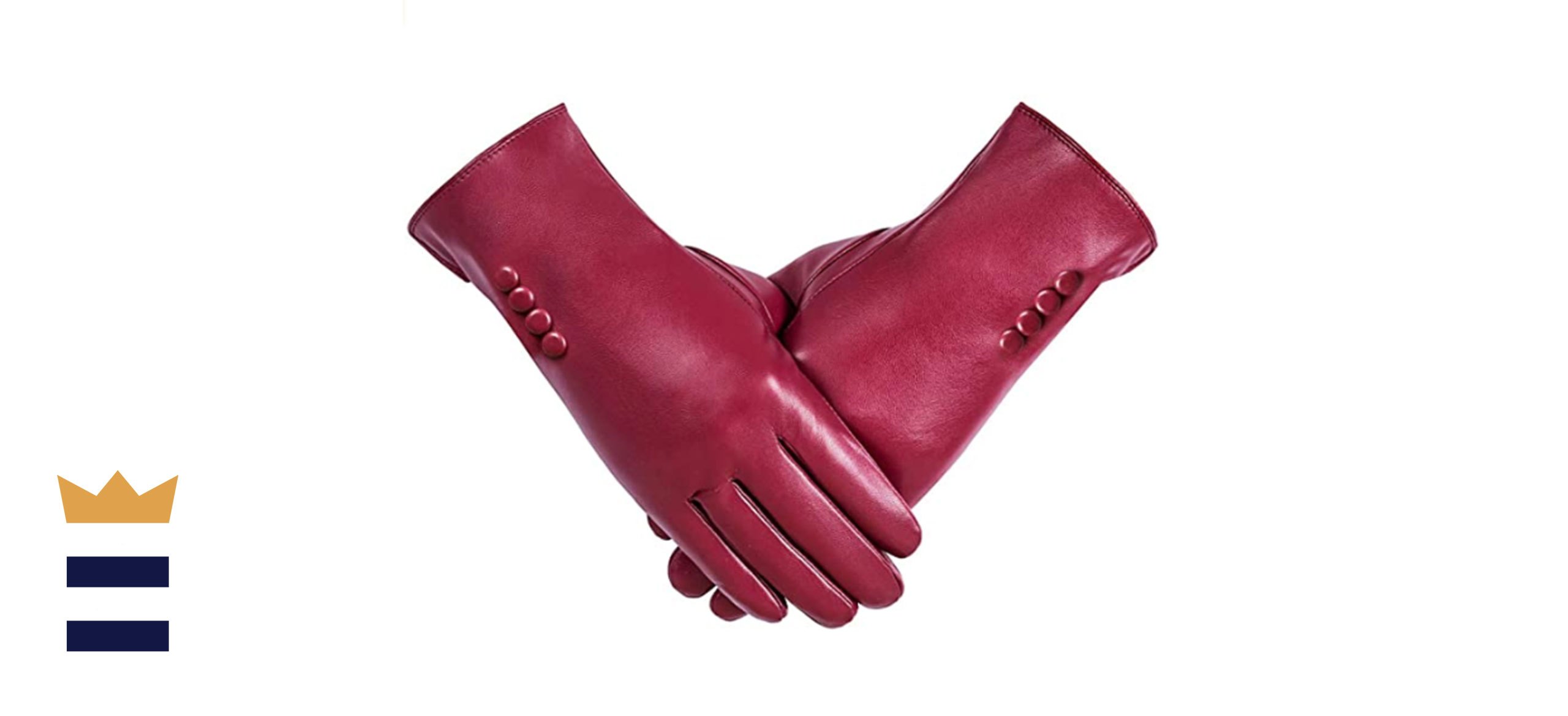 Alepo Winter PU Leather Touchscreen Gloves For Women