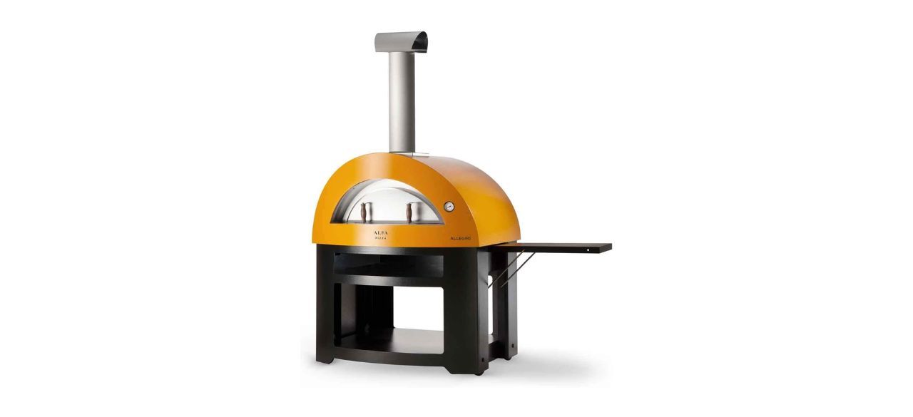 ALFA Allegro Outdoor Steel Italian Wood Fired Pizza Oven on white background