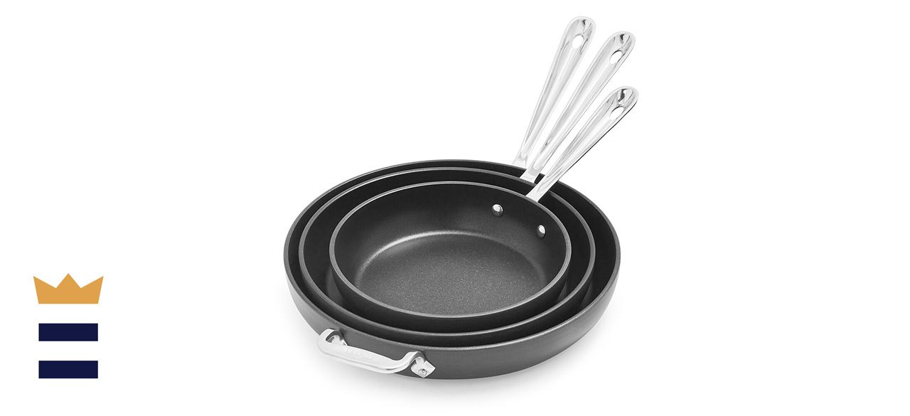 All-Clad HA1 Nonstick Set of 3 Skillets